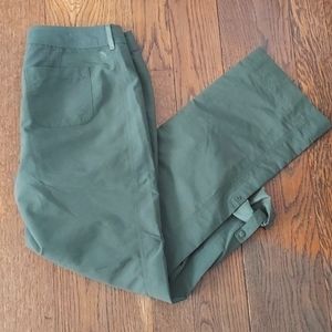 The North Face Like New Womens Hiking Outdoor Pants Roll Up 6 Olive Nylon